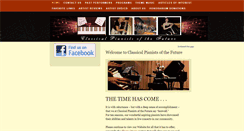 Desktop Screenshot of classicalpianistsofthefuture.org