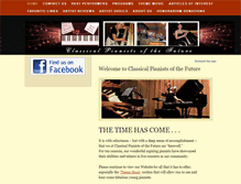 Tablet Screenshot of classicalpianistsofthefuture.org